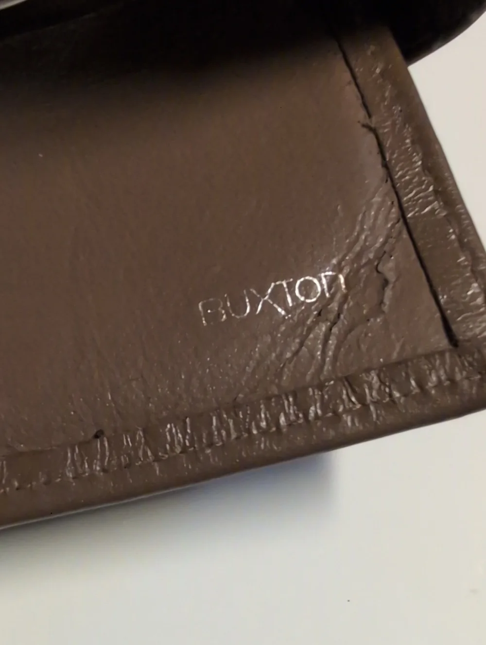 Vintage Buxton Brown Leather Snap Wallet with Gold Stamp Circa 1980